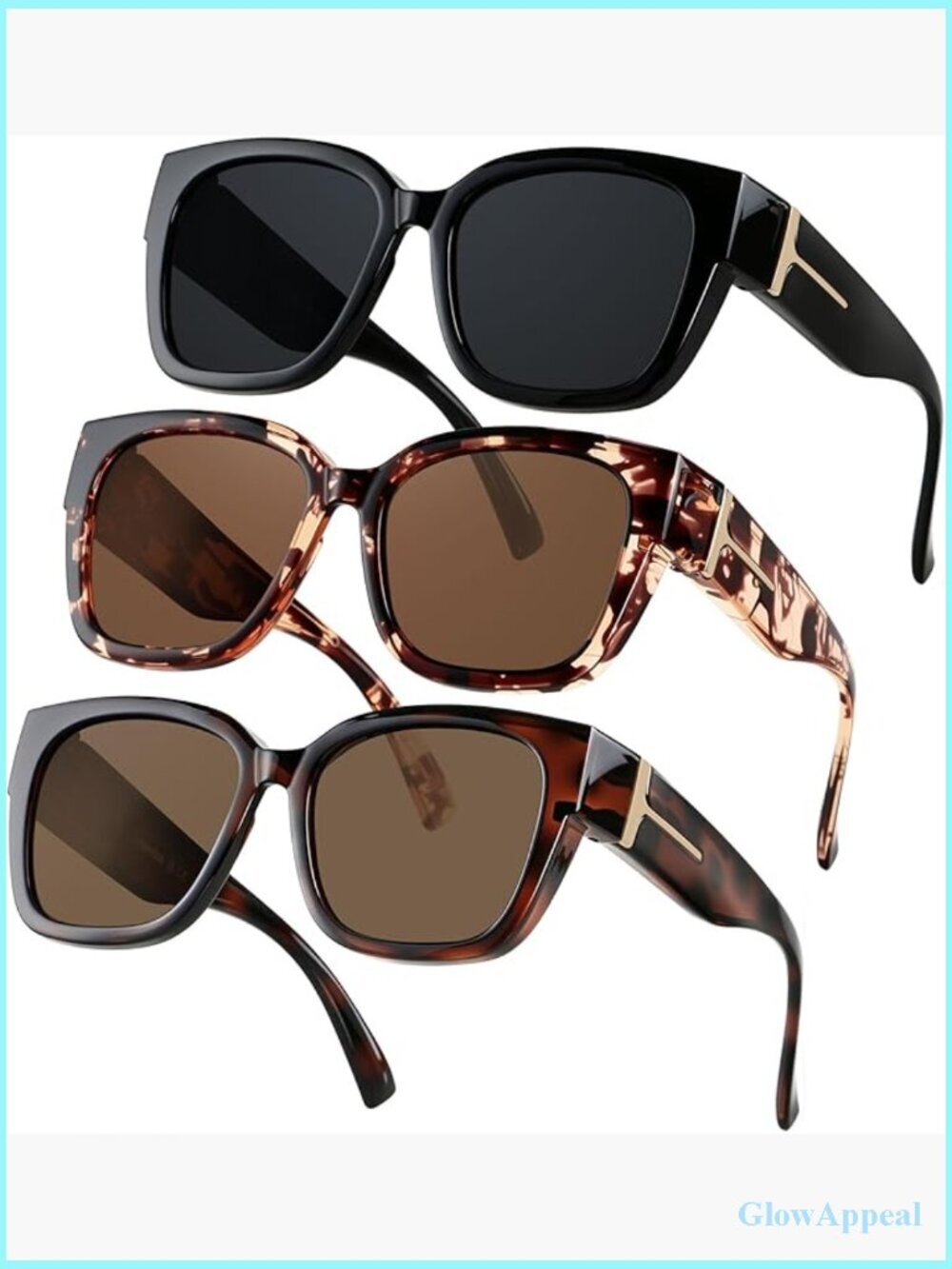 Oversized Square Polarized Sunglasses Fit Over Glasses UV400 Protection Unisex